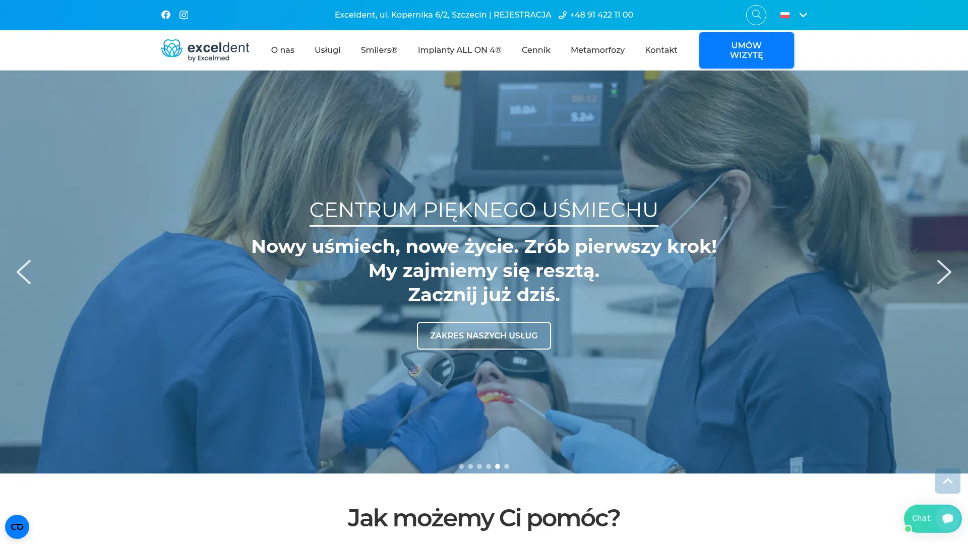 Zrzut ekranu exceldent.pl