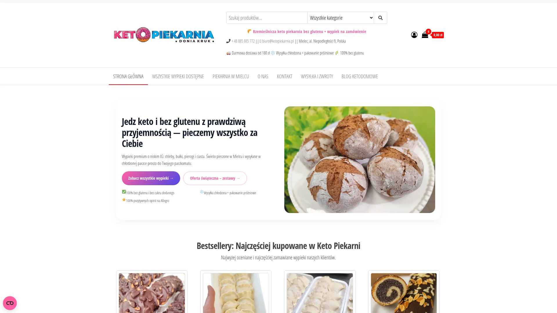 Zrzut ekranu ketopiekarnia.pl