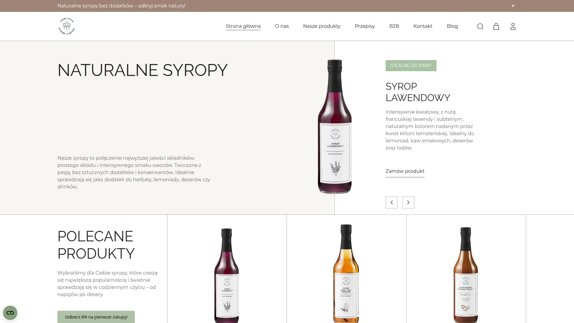 Zrzut ekranu lesnezycie.pl