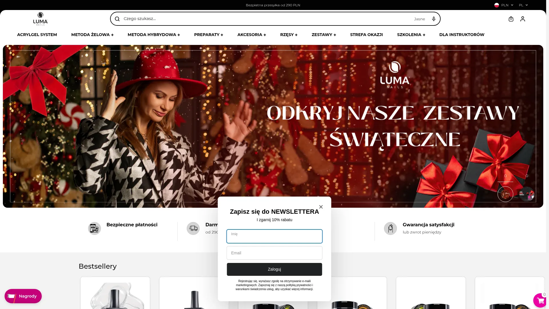 Zrzut ekranu lumanails.pl